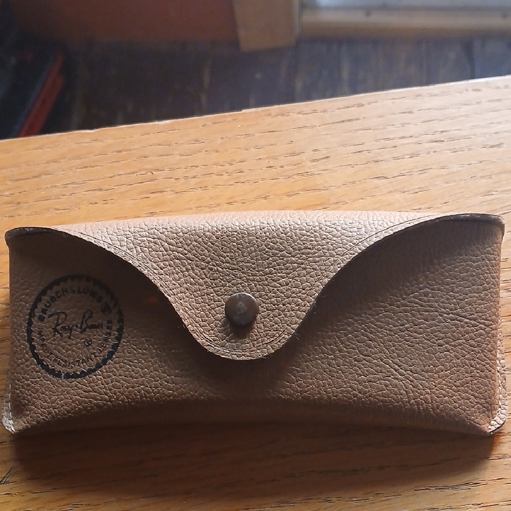 Ray-Ban Tan Leather Eyewear Case
